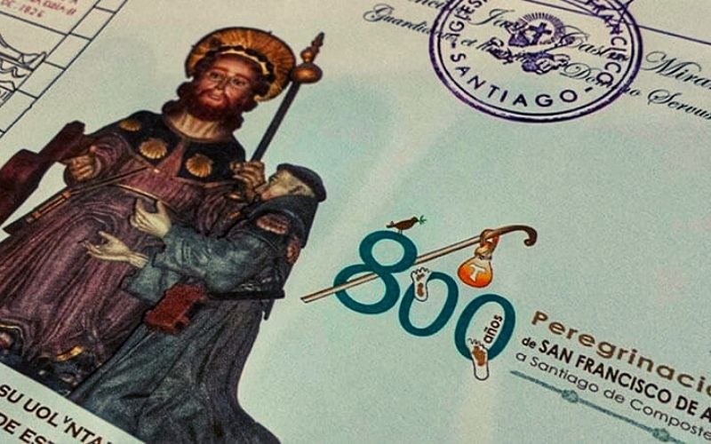 documento comemora 800 anos da peregrinação de sãofrancisco de assis a santiago de compostela